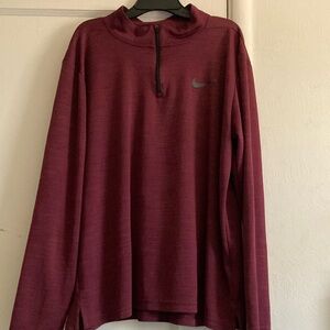 Nike Burgundy Quarter-Zip Pullover
